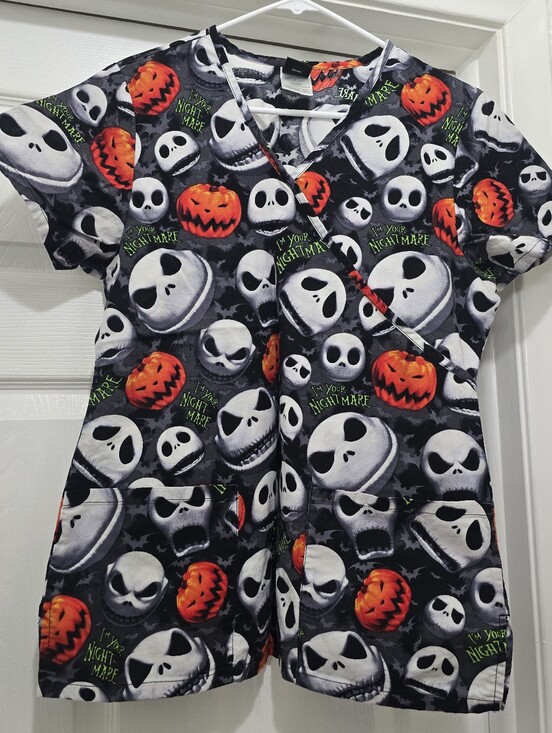 Disney Tops - Disney The Nightmare Before Christmas Scrub Top
